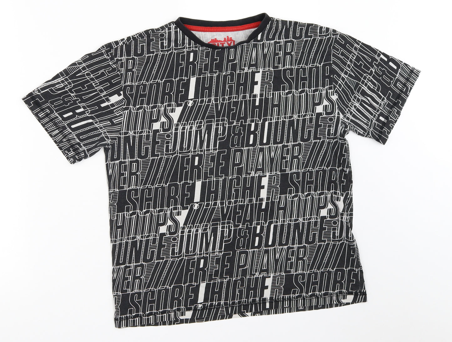F&F Boys Black   Basic T-Shirt Size 9-10 Years