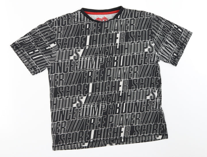 F&F Boys Black   Basic T-Shirt Size 9-10 Years