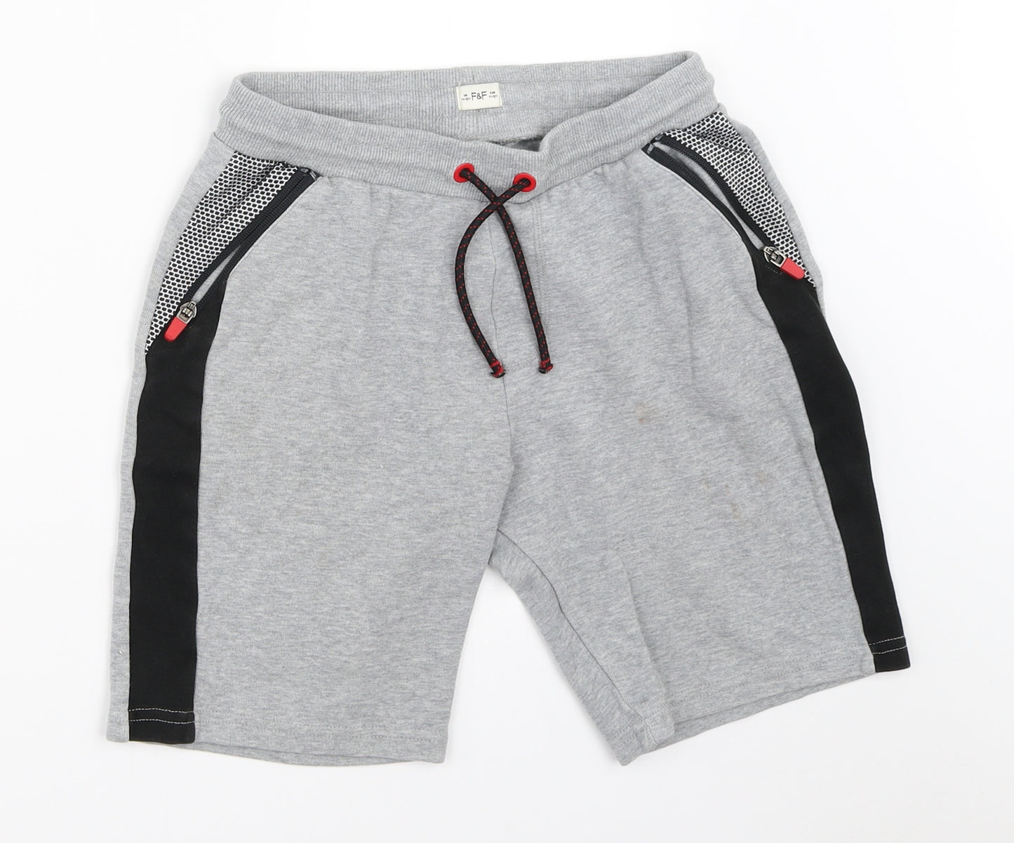 F&F Boys Grey   Sweat Shorts Size 11-12 Years