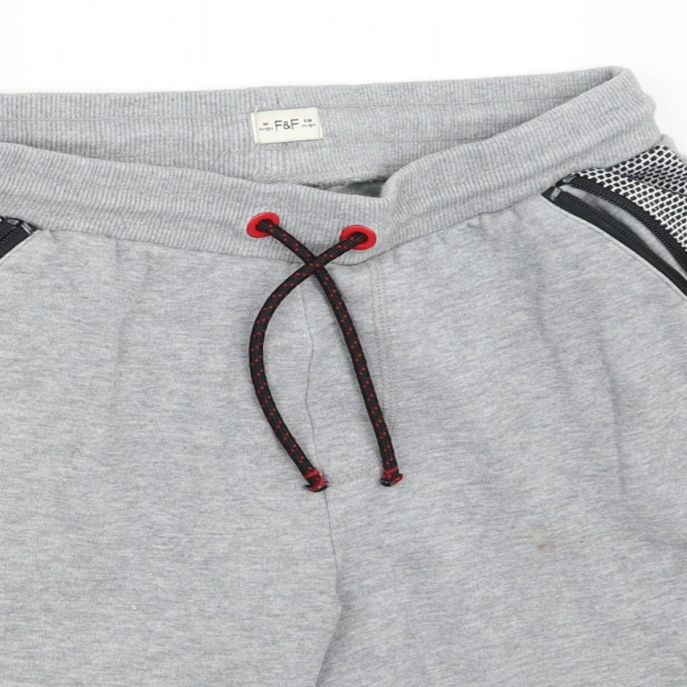 F&F Boys Grey   Sweat Shorts Size 11-12 Years