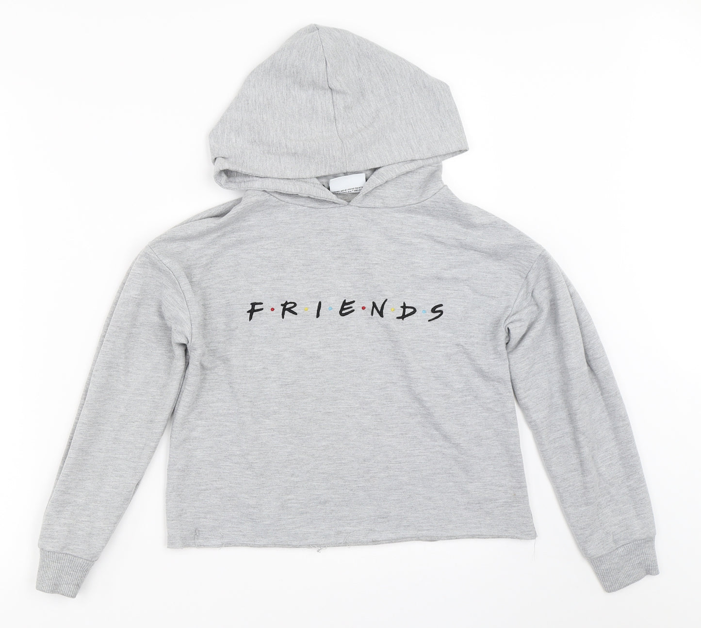 Primark Girls Grey   Pullover Hoodie Size 10-11 Years  - friends