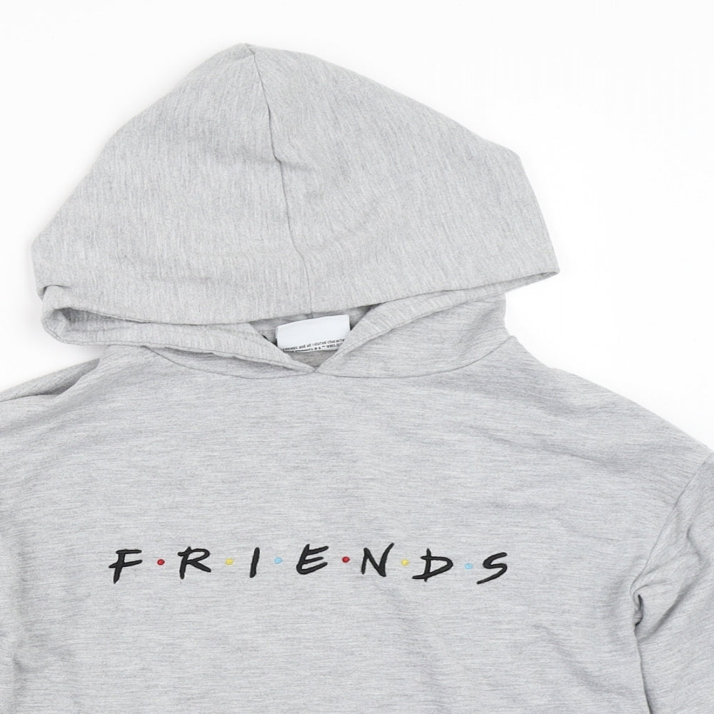 Primark Girls Grey   Pullover Hoodie Size 10-11 Years  - friends