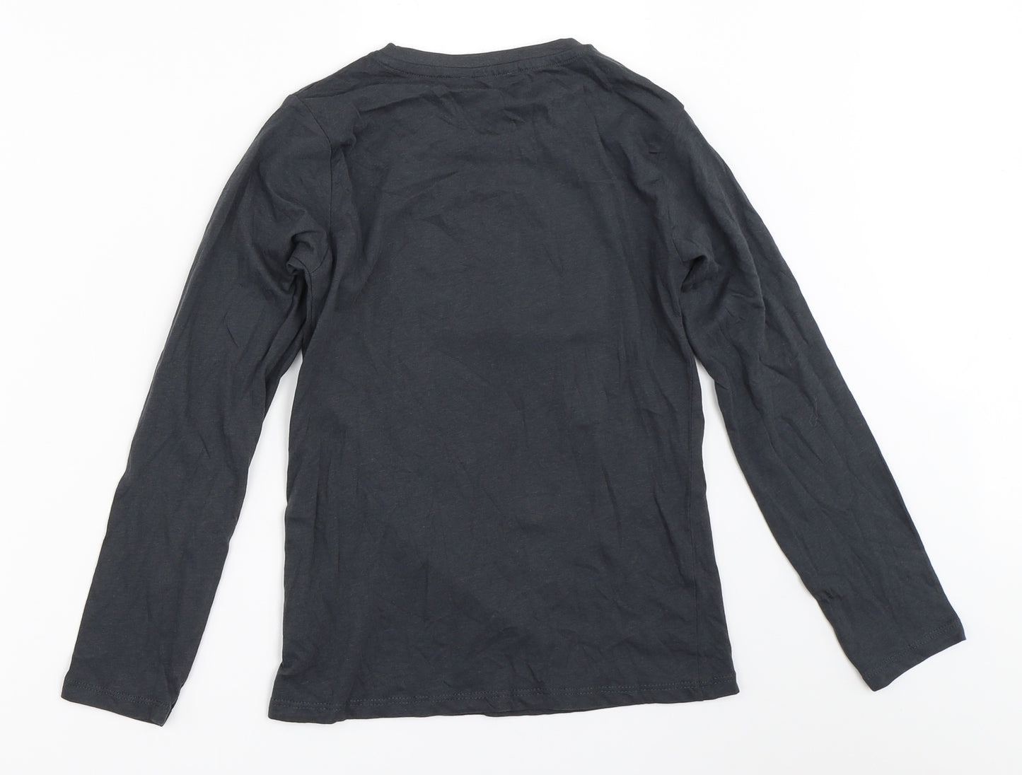 Pep&Co Girls Grey   Basic T-Shirt Size 9-10 Years
