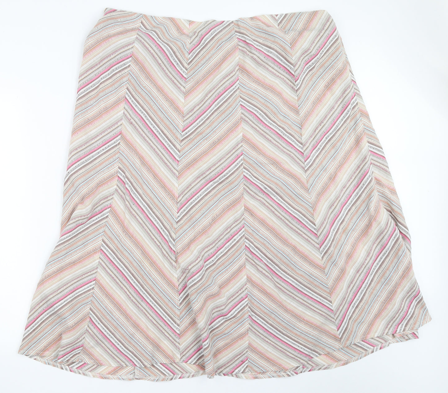 Marks and Spencer Womens Beige   Flare Skirt Size 20