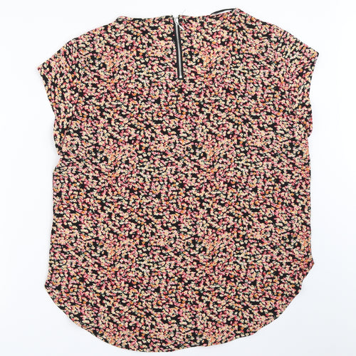Only Womens Black Floral  Basic Blouse Size 40