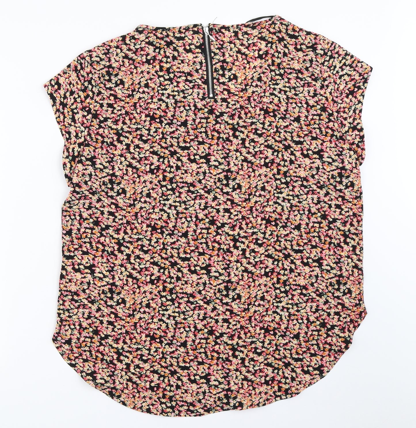 Only Womens Black Floral  Basic Blouse Size 40