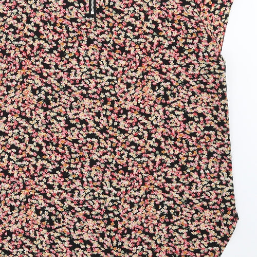 Only Womens Black Floral  Basic Blouse Size 34