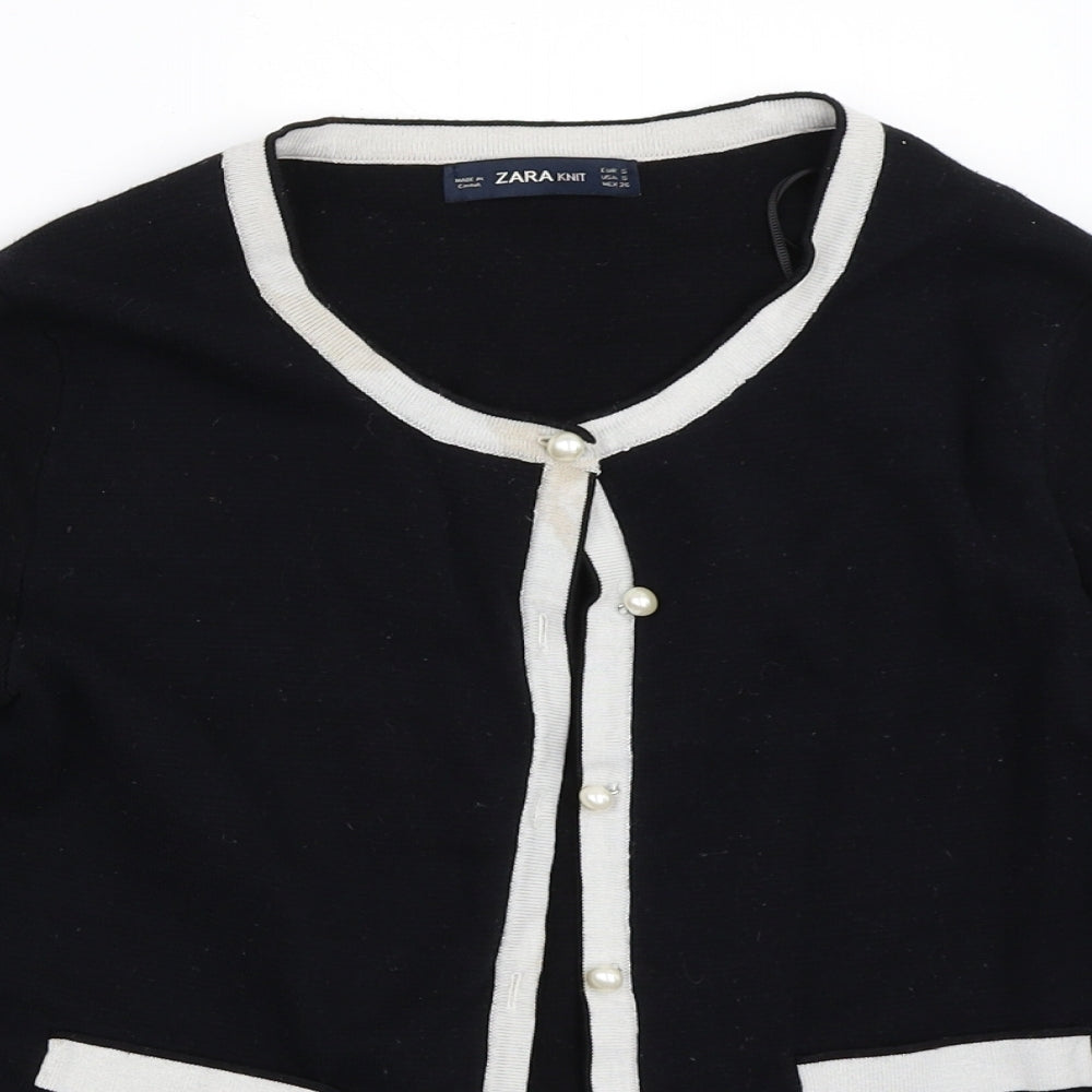 Zara Womens Black   Cardigan Jumper Size S