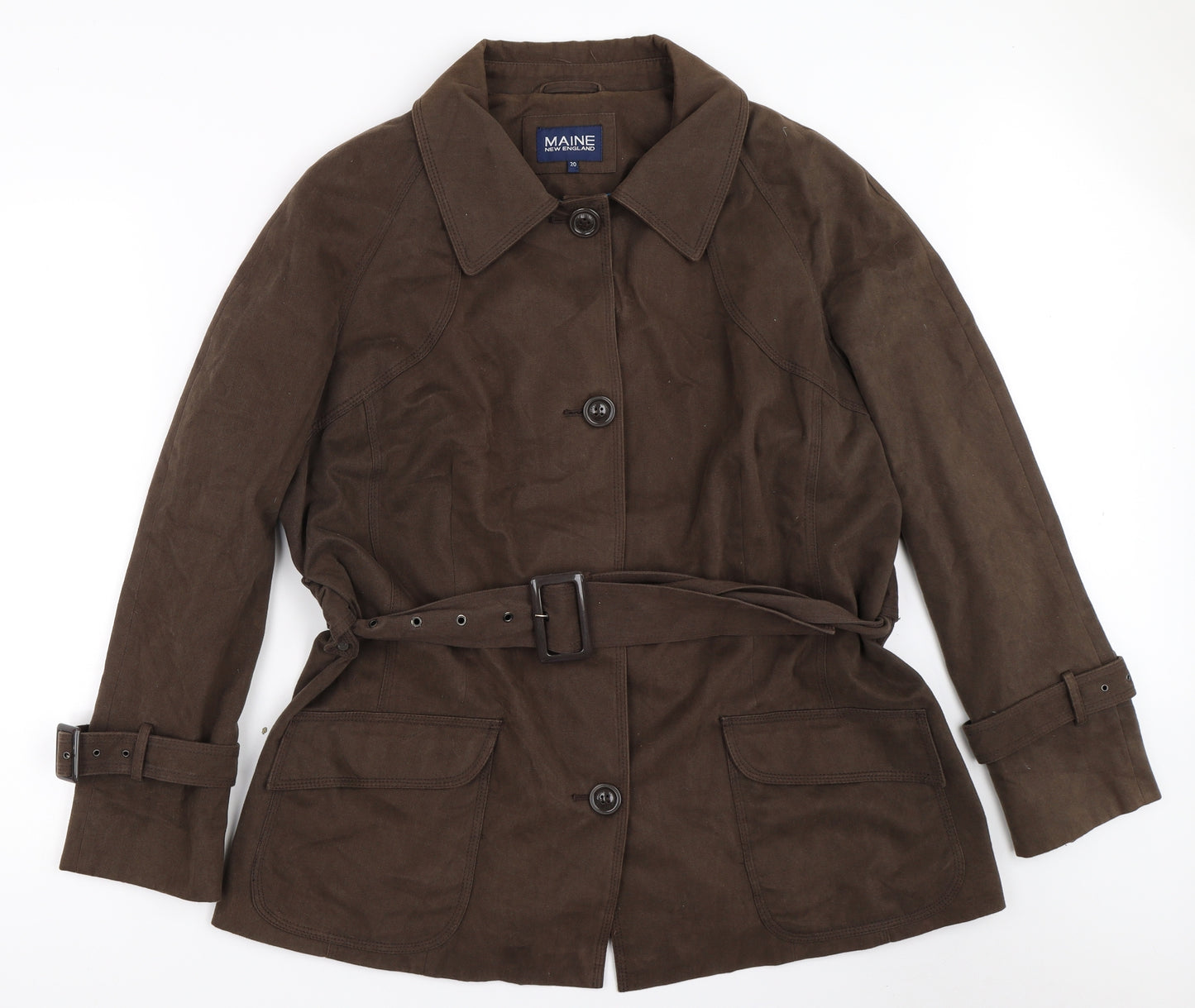 Maine New England Womens Brown   Overcoat Coat Size 20
