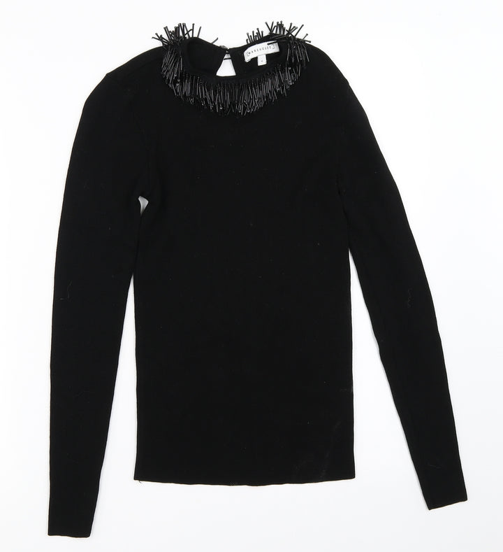 Warehouse Womens Black Pullover Jumper Size 6