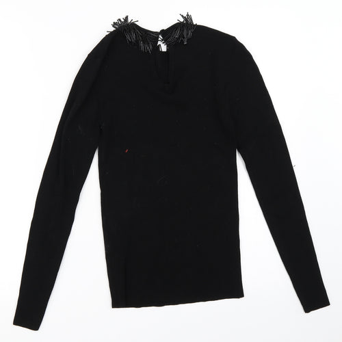 Warehouse Womens Black   Pullover Jumper Size 6
