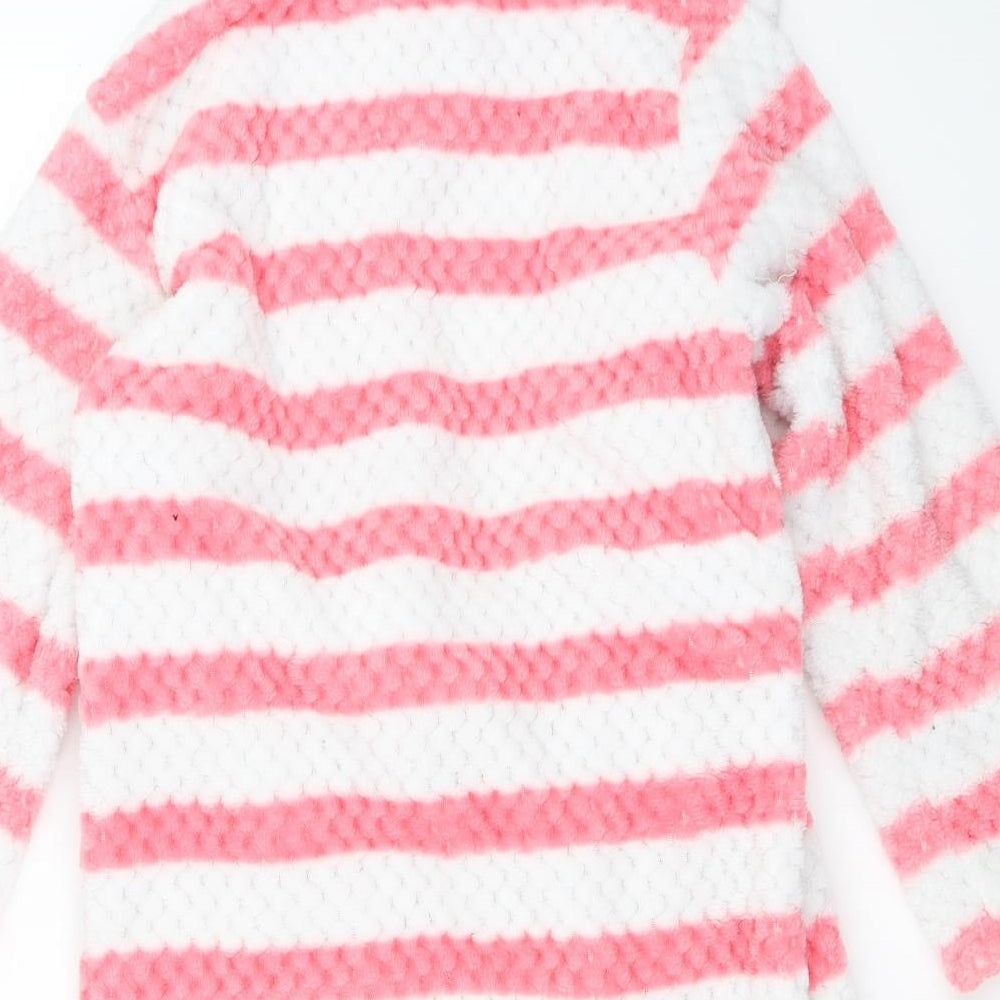 John Lewis Girls White Striped  Top Robe Size 10 Years