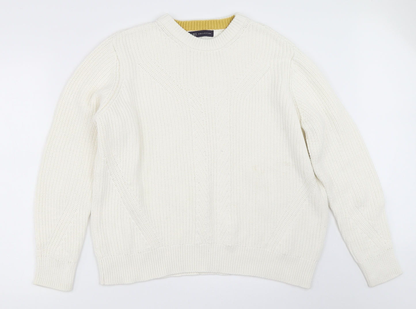 Marks and Spencer Womens Ivory   Pullover Jumper Size L