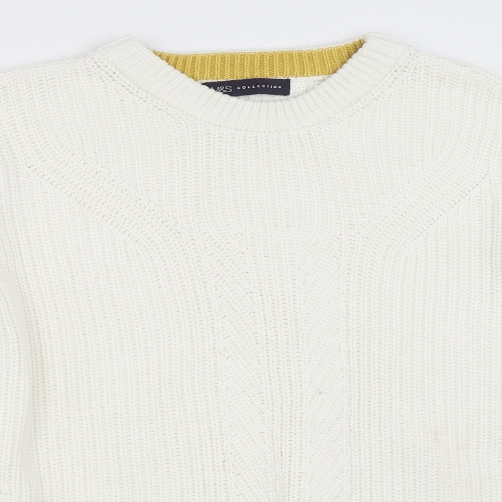 Marks and Spencer Womens Ivory   Pullover Jumper Size L