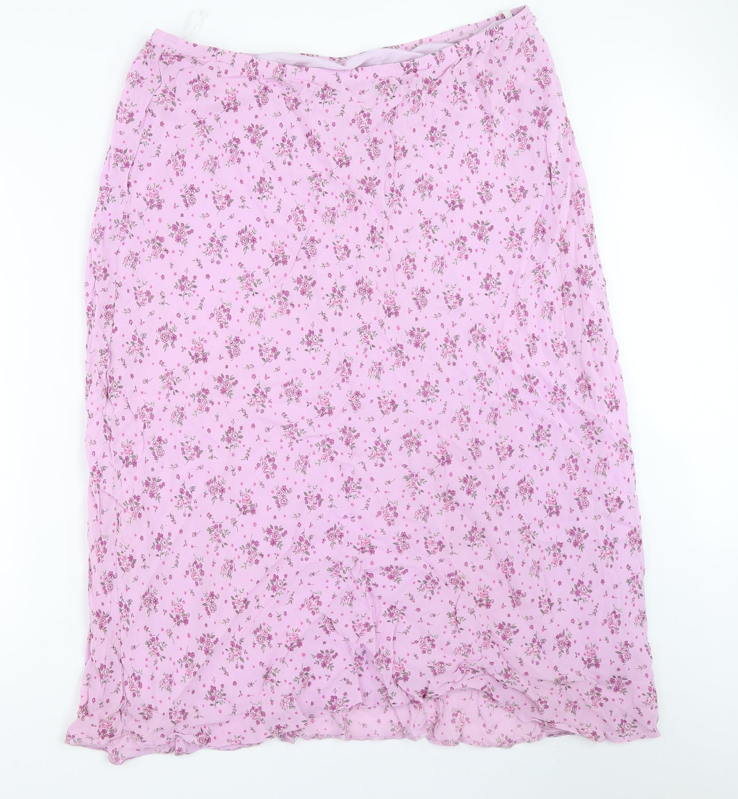 Fashion Extra Womens Purple Floral  Flare Skirt Size 22