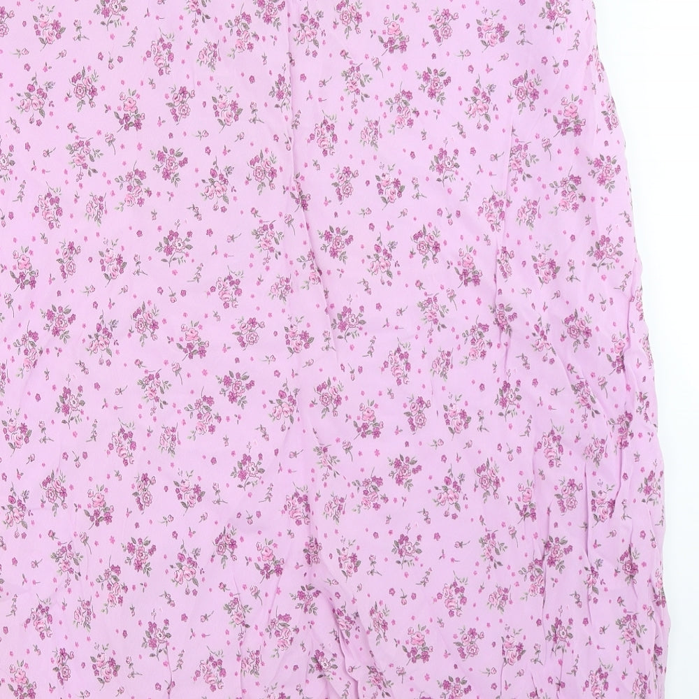 Fashion Extra Womens Purple Floral  Flare Skirt Size 22