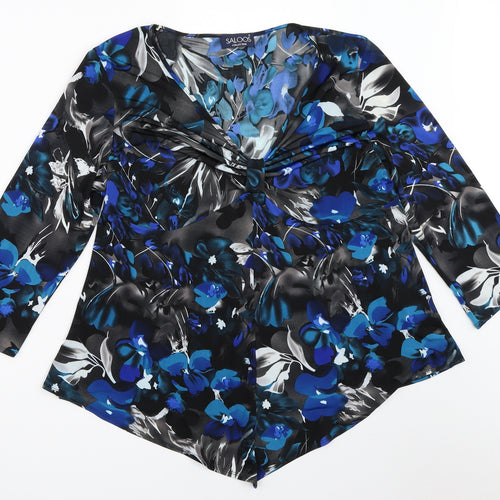 Saloos Womens Blue   Basic Blouse Size L