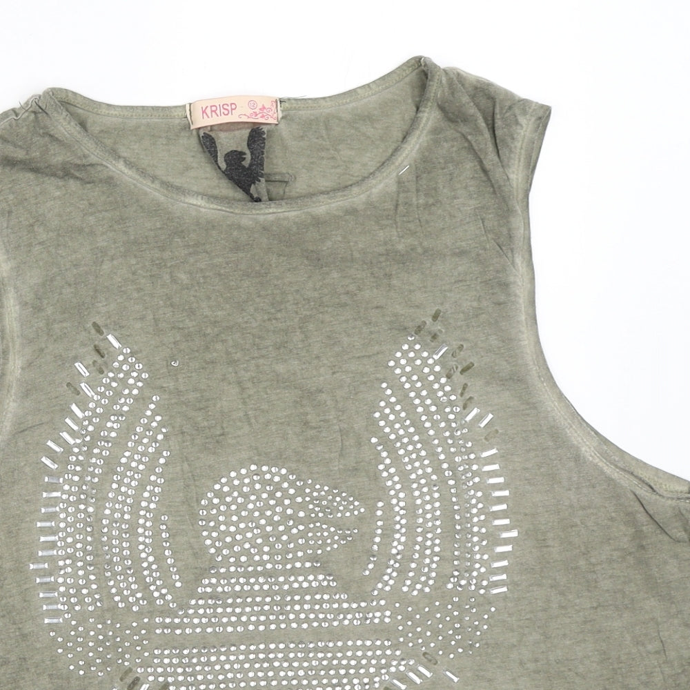 Krisp Womens Green   Basic Tank Size 12