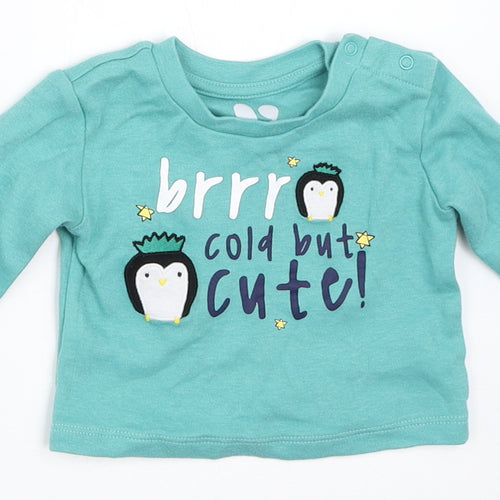 Very Girls Blue   Basic T-Shirt Size 0-3 Months