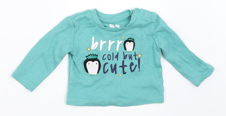 Very Girls Blue Basic T-Shirt Size 0-3 Months