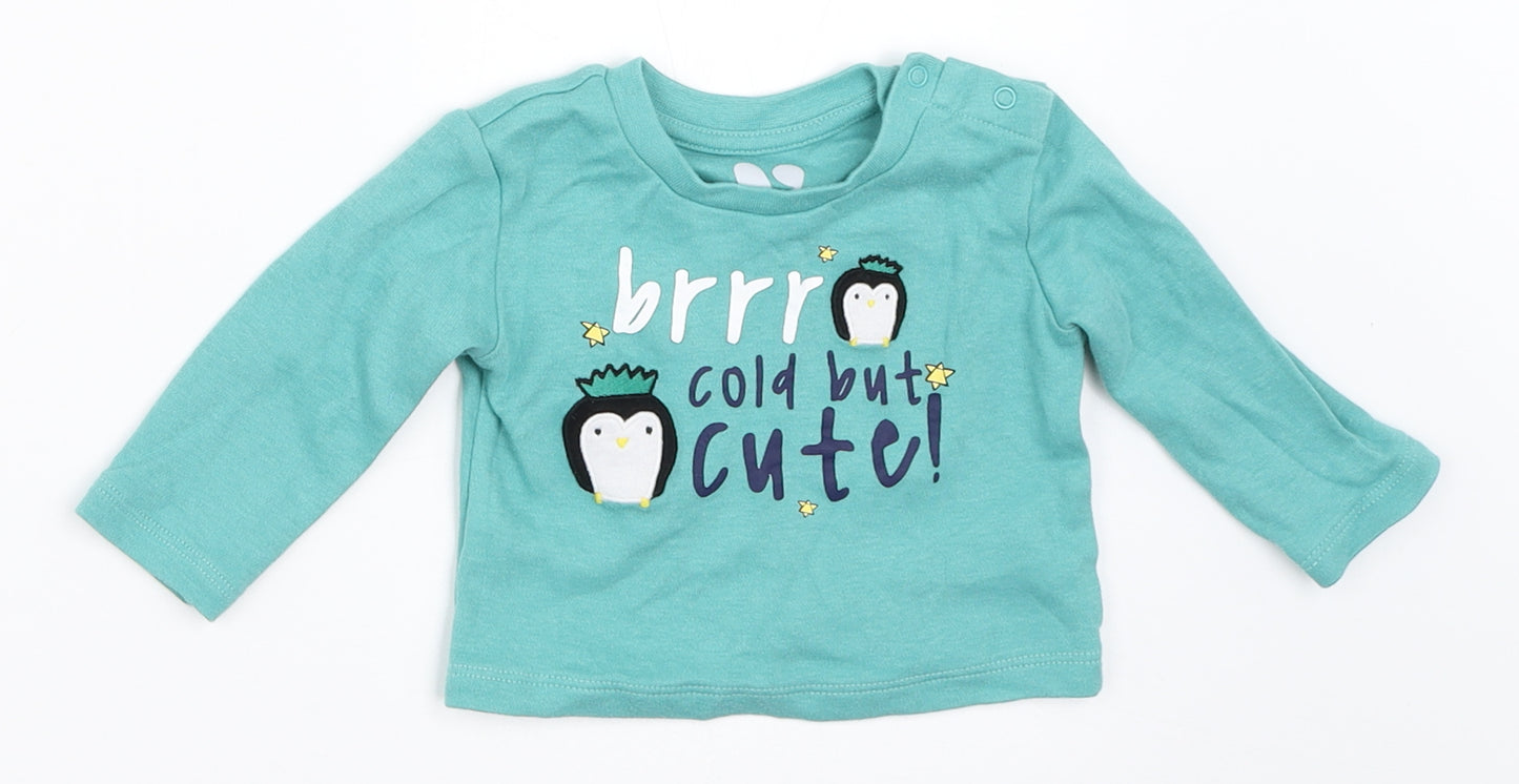 Very Girls Blue   Basic T-Shirt Size 0-3 Months