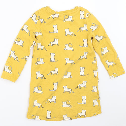 George Girls Yellow   Jumper Dress  Size 4-5 Years