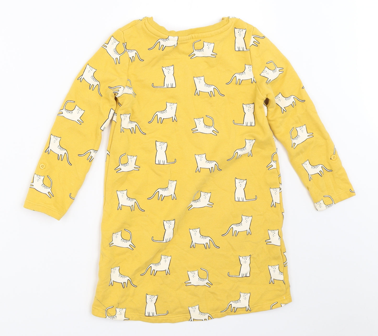 George Girls Yellow   Jumper Dress  Size 4-5 Years