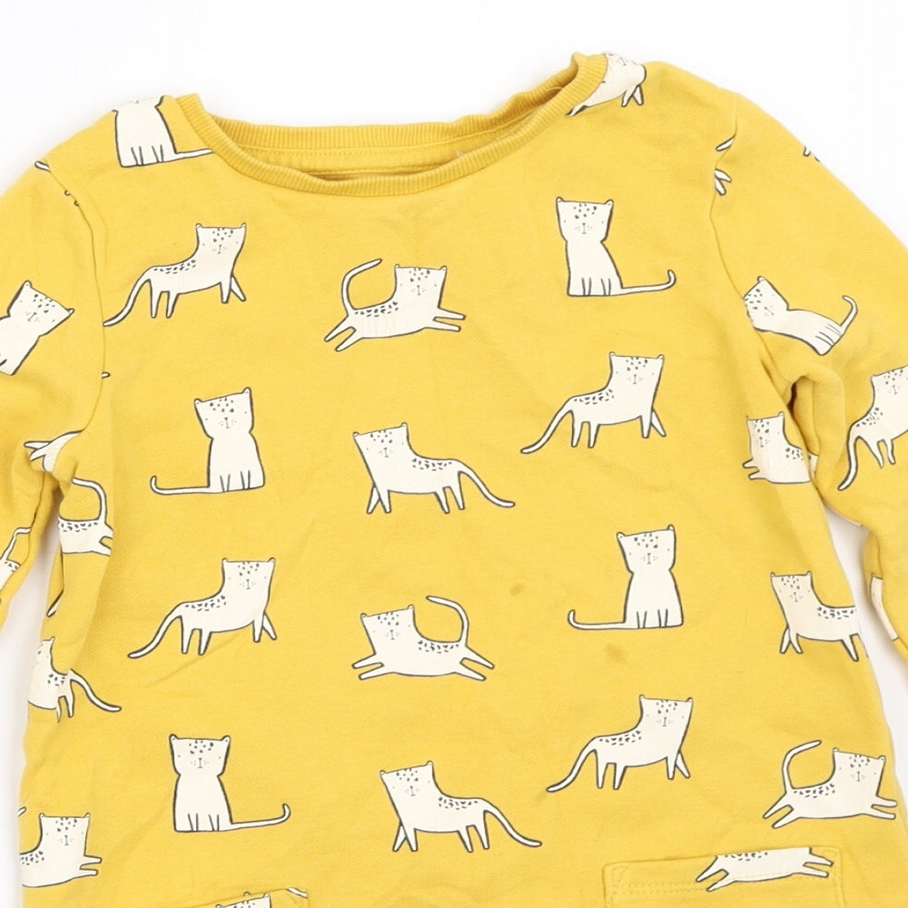 George Girls Yellow   Jumper Dress  Size 4-5 Years