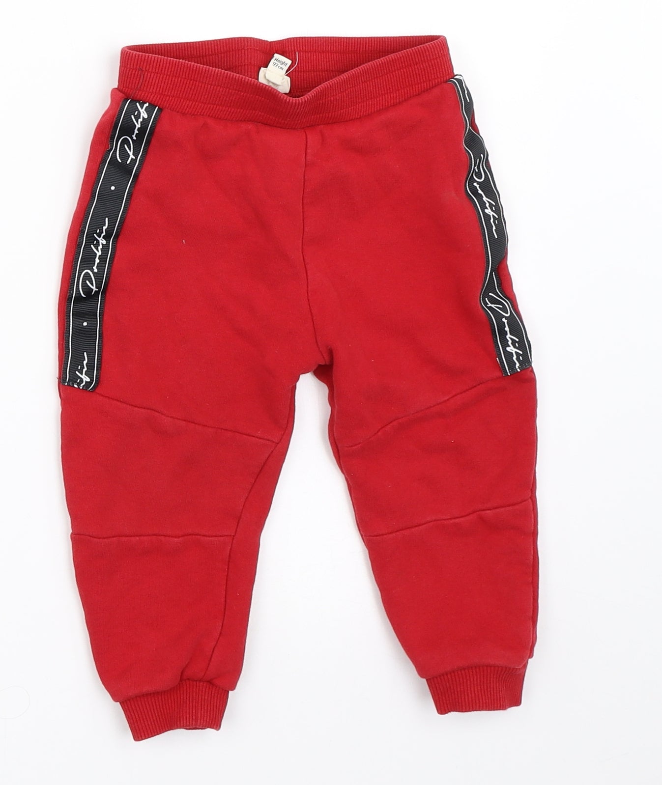 River Island Boys Red   Jogger Trousers Size 18-24 Months