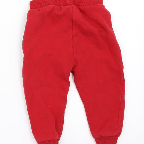 River Island Boys Red   Jogger Trousers Size 18-24 Months