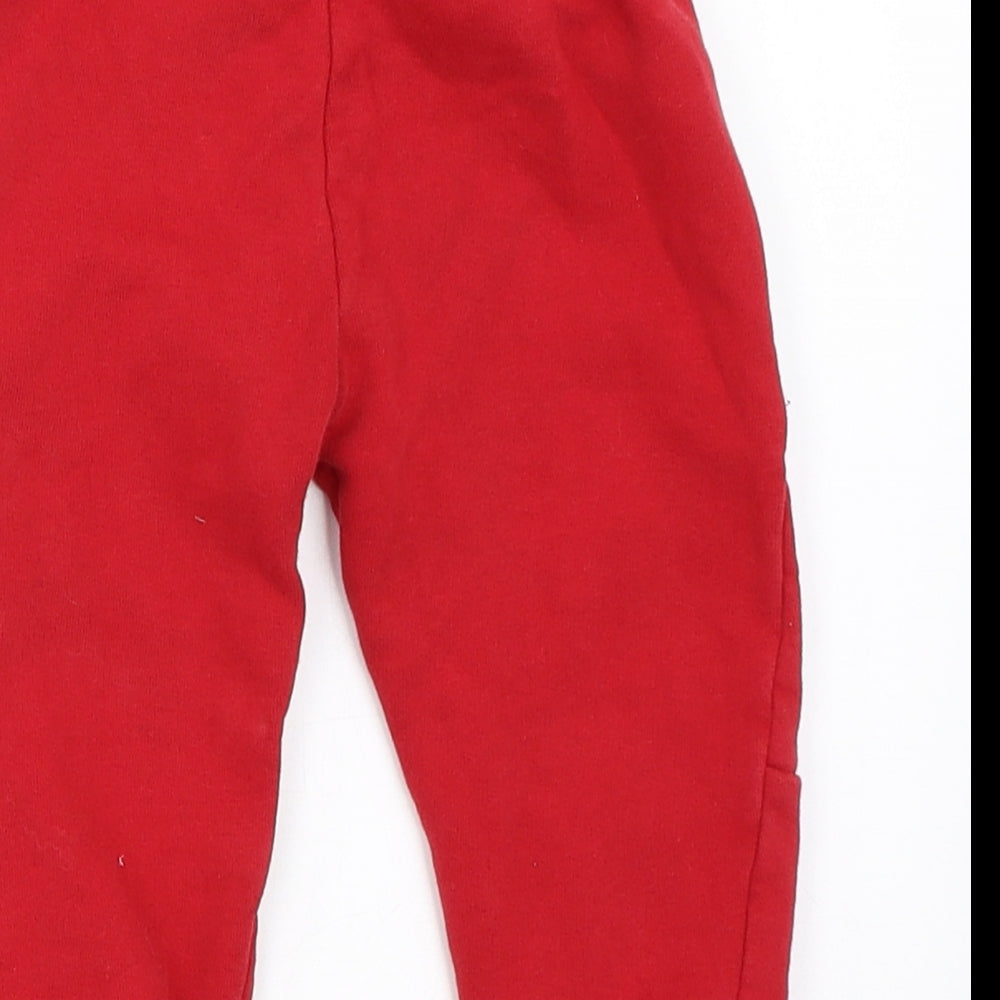 River Island Boys Red   Jogger Trousers Size 18-24 Months