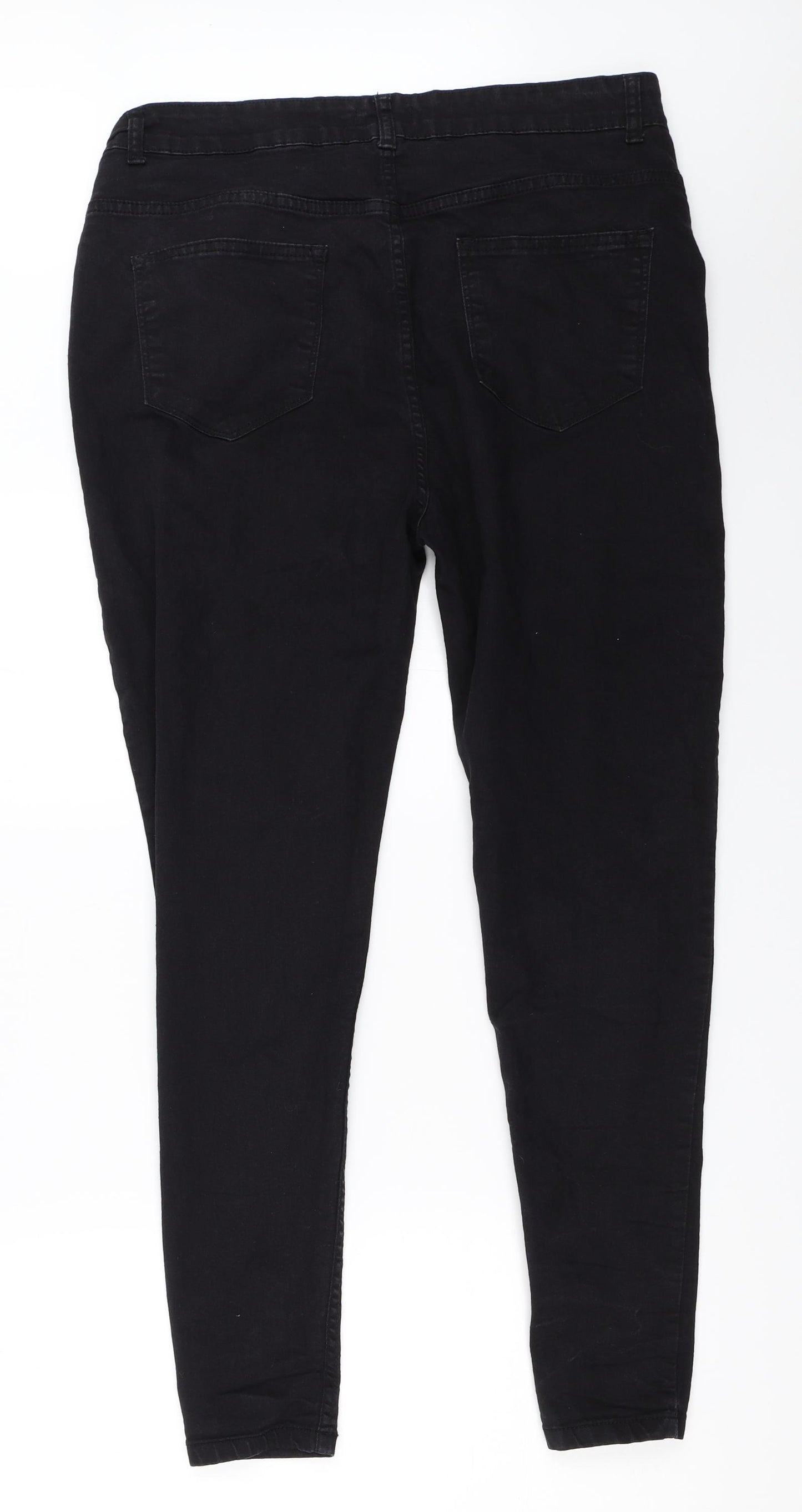 Boohoo Womens Black   Skinny Jeans Size 16 L27.5 in