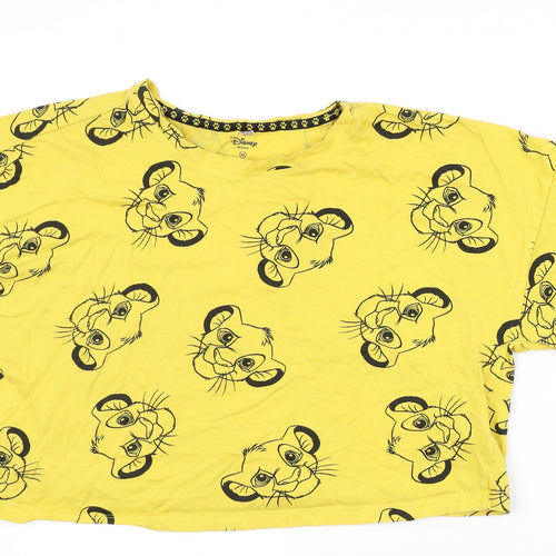 Love to lounge  Womens Yellow Solid  Top Pyjama Top Size M  - Disney, Lion King