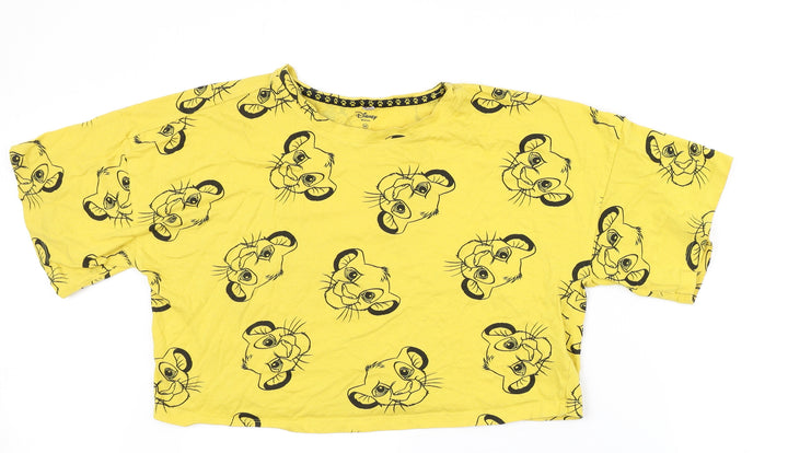 Love to lounge  Womens Yellow Solid  Top Pyjama Top Size M  - Disney, Lion King
