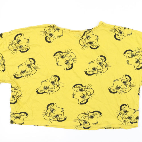 Love to lounge  Womens Yellow Solid  Top Pyjama Top Size M  - Disney, Lion King