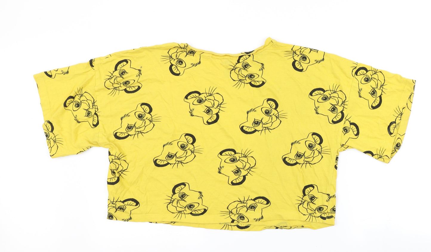 Love to lounge  Womens Yellow Solid  Top Pyjama Top Size M  - Disney, Lion King
