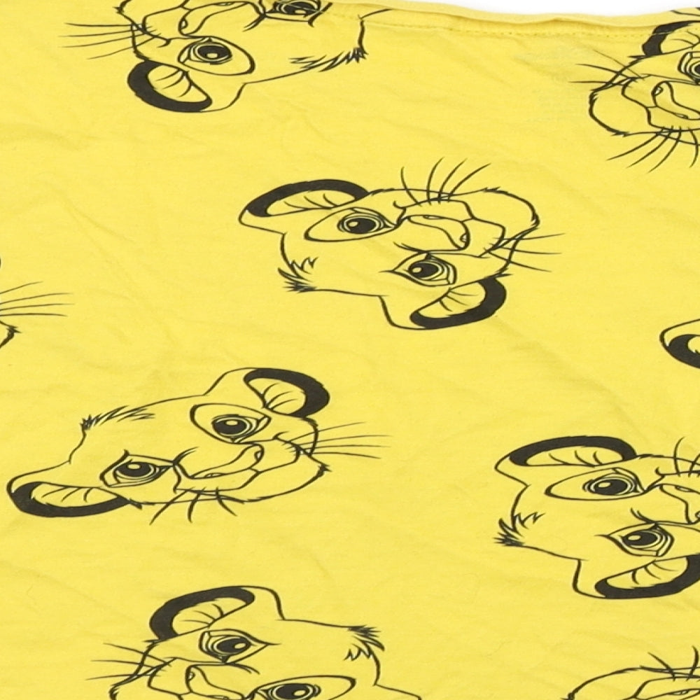 Love to lounge  Womens Yellow Solid  Top Pyjama Top Size M  - Disney, Lion King
