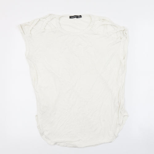 Boohoo Womens White   Basic T-Shirt Size 14