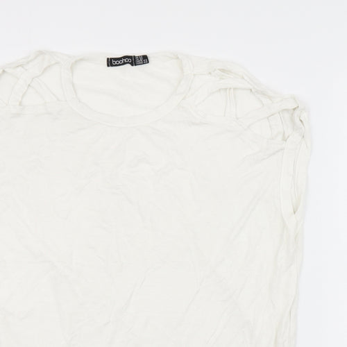 Boohoo Womens White   Basic T-Shirt Size 14