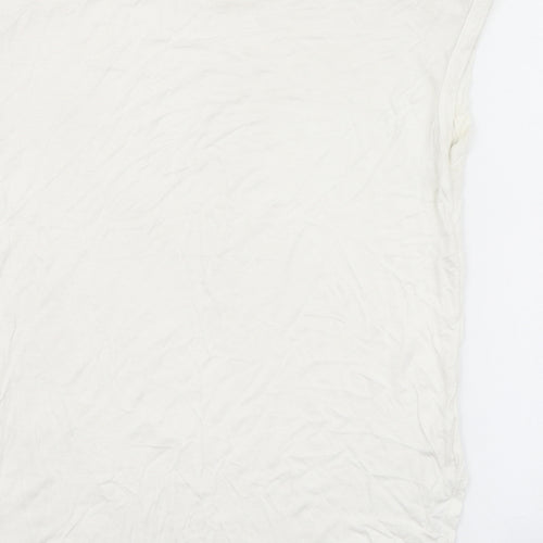 Boohoo Womens White   Basic T-Shirt Size 14
