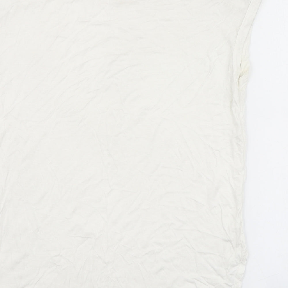 Boohoo Womens White   Basic T-Shirt Size 14