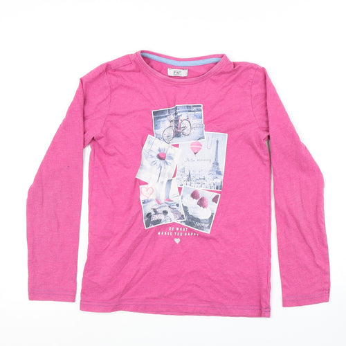 F&F Girls Pink   Basic T-Shirt Size 10-11 Years