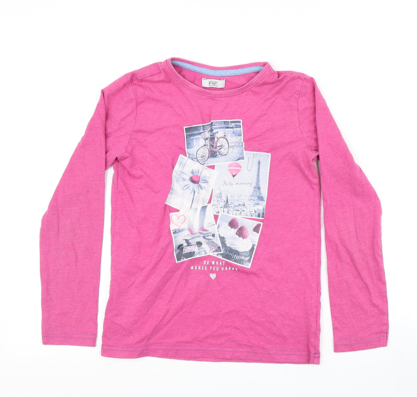 F&F Girls Pink   Basic T-Shirt Size 10-11 Years