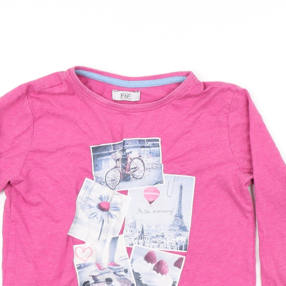 F&F Girls Pink   Basic T-Shirt Size 10-11 Years