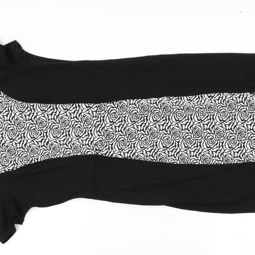 George Womens Black Floral  Bodycon  Size 10