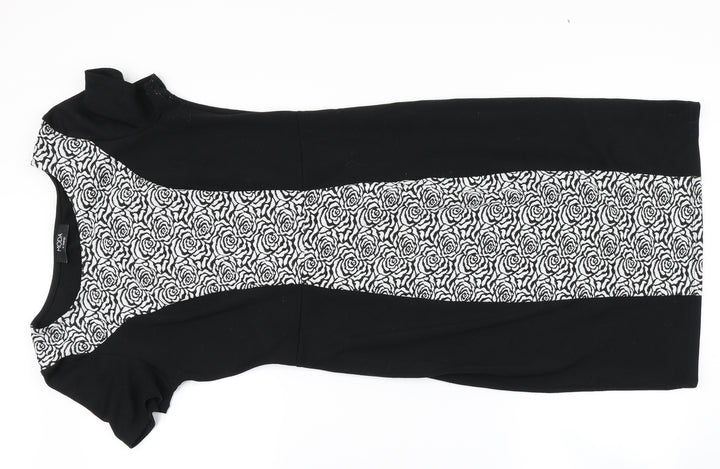 George Womens Black Floral Bodycon Size 10