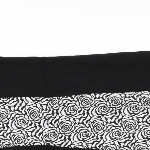 George Womens Black Floral  Bodycon  Size 10