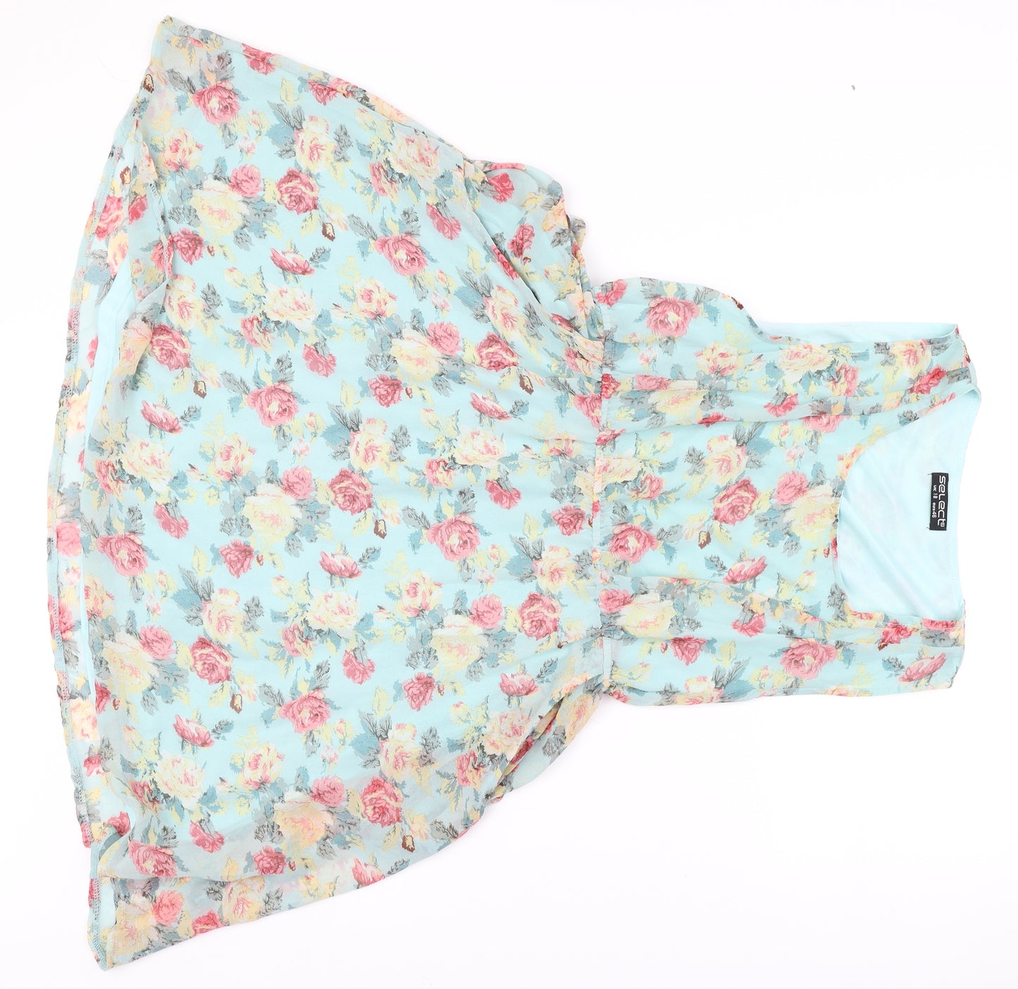 Select Womens Multicoloured Floral  Skater Dress  Size 18