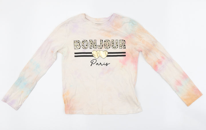 Primark Girls Multicoloured   Basic Polo Size 8-9 Years  - Tie Dye