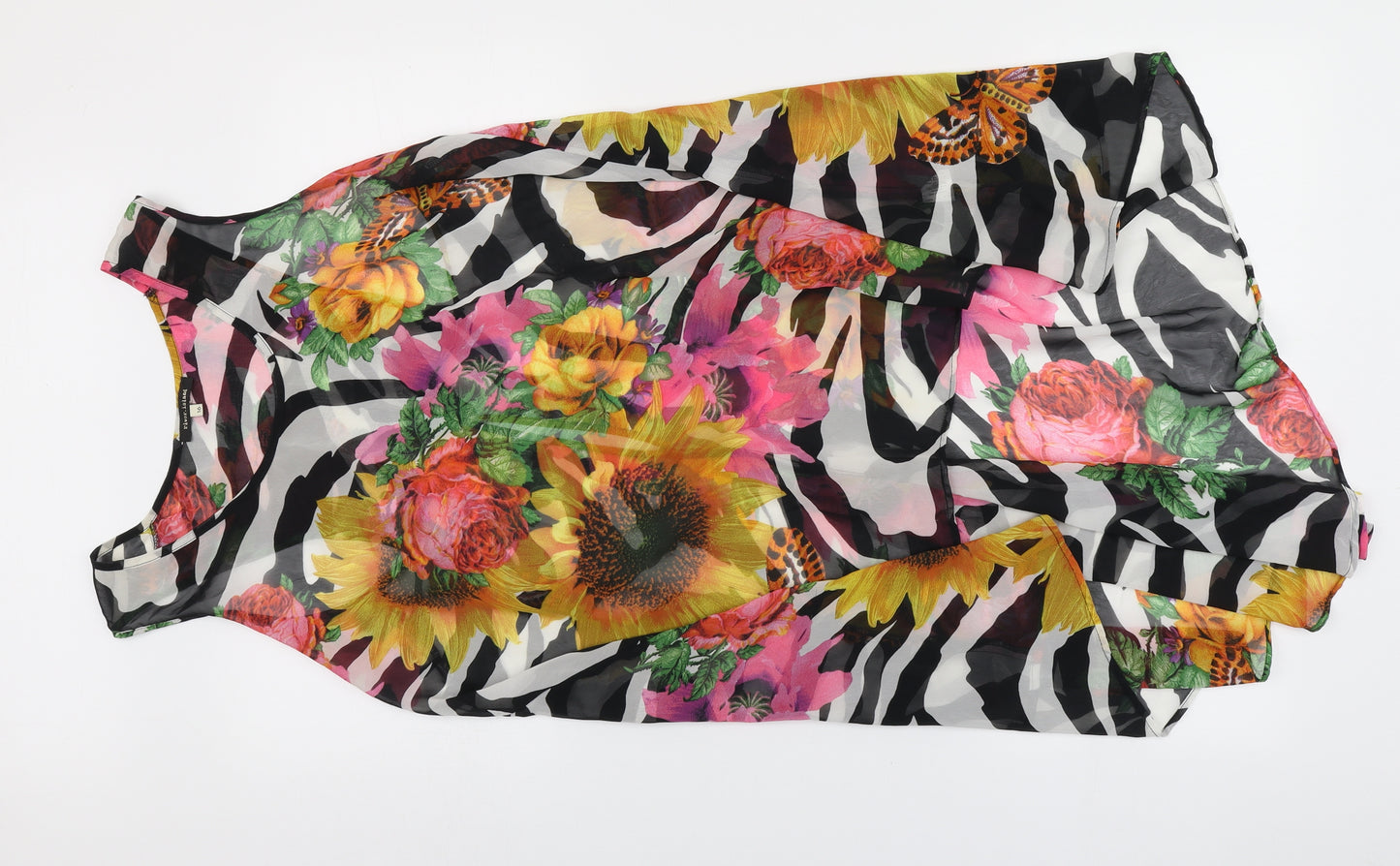 River Island Womens Multicoloured Floral  Kimono Blouse Size 16